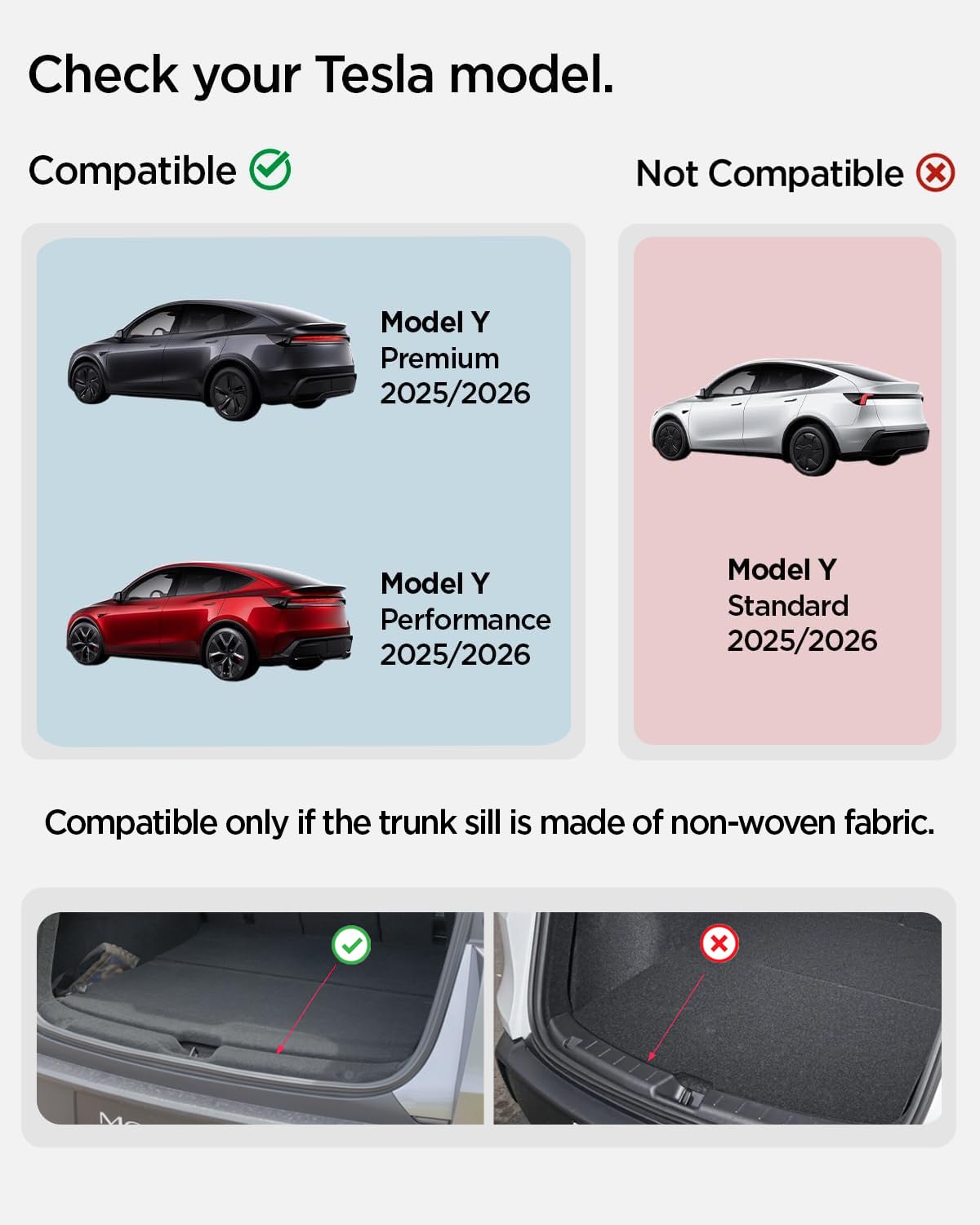 Spigen Rear Bumper Trunk Sill Guard Bumper Protection with Easy Glide Sliding Grooves for 2025/2026 Tesla Model Y Juniper Accessories (Premium & Performance 2025/2026) - Black