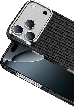 CONSTRAIN - iPhone 17 Pro Max ile uyumlu Apple Kılıf Desenli Karbon Fiber Kevlar Norra Magsafe ile uyumlu Kapak