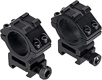 Vista 2 de 25.4/30/34mm Scope Rings, Medium/High Profile Scope Mounting Ring for 11/21mm Rail with Picatinny Top Rail Cover Heavy-Duty Screws, 2 Pack