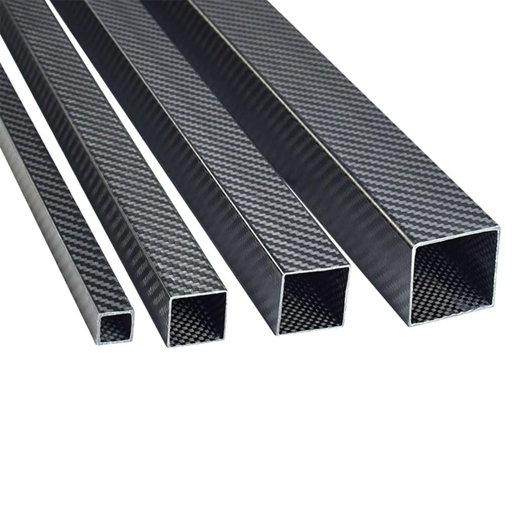 Varillas cuadradas de tubos de fibra de carbono, tubos huecos, 1 Uds. Tubo 3k de 500mm, OD 25mm 26 28 30 32 34 35mm sarga mate de gran diámetro(35x35x32mm Twill)