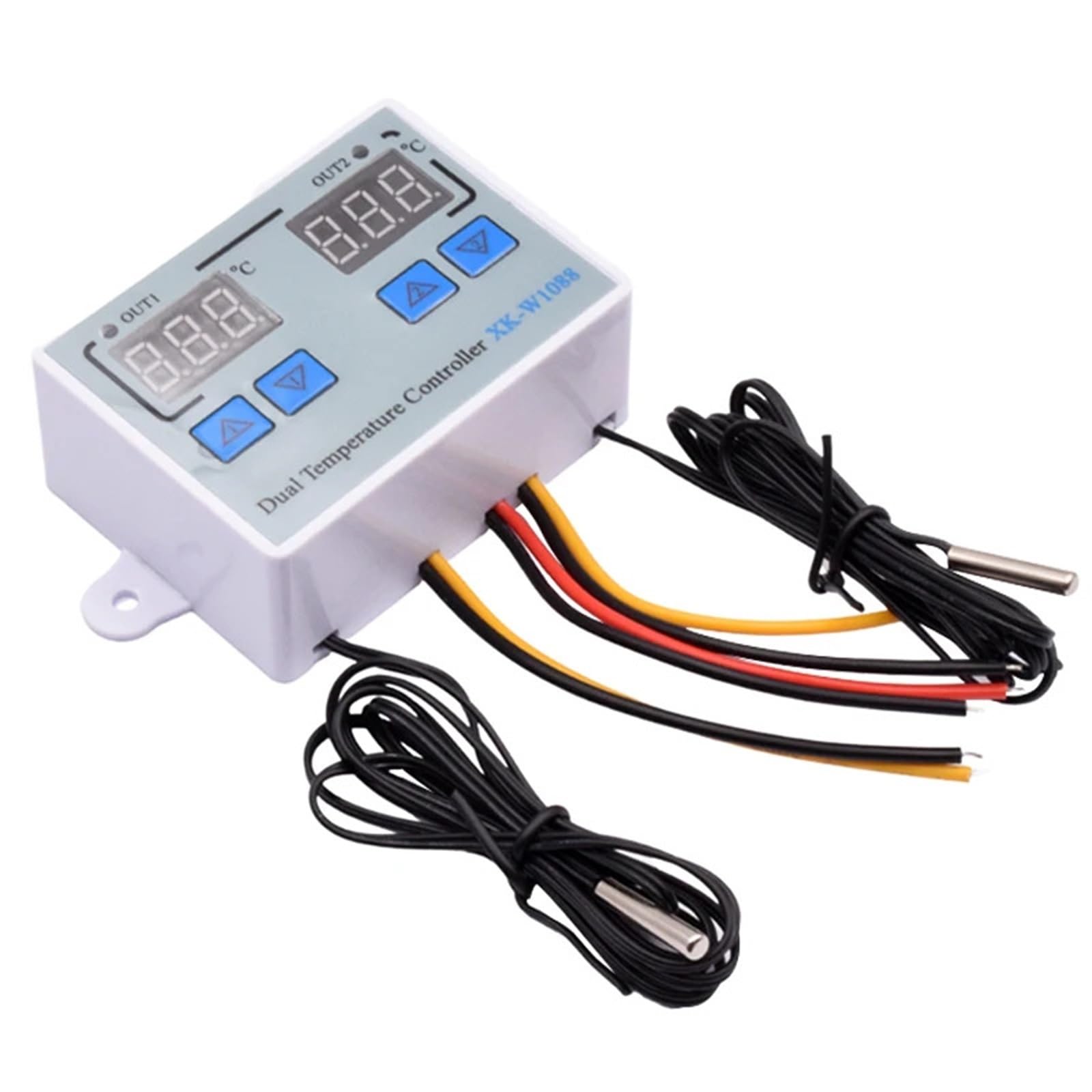 W1088 cyfrowy czujnik temperatury z dwoma diodami LED, kontroler, ogrzewanie elektryczne, termostat 220 V, do akwarium, regulator temperatury (DC 24 V)