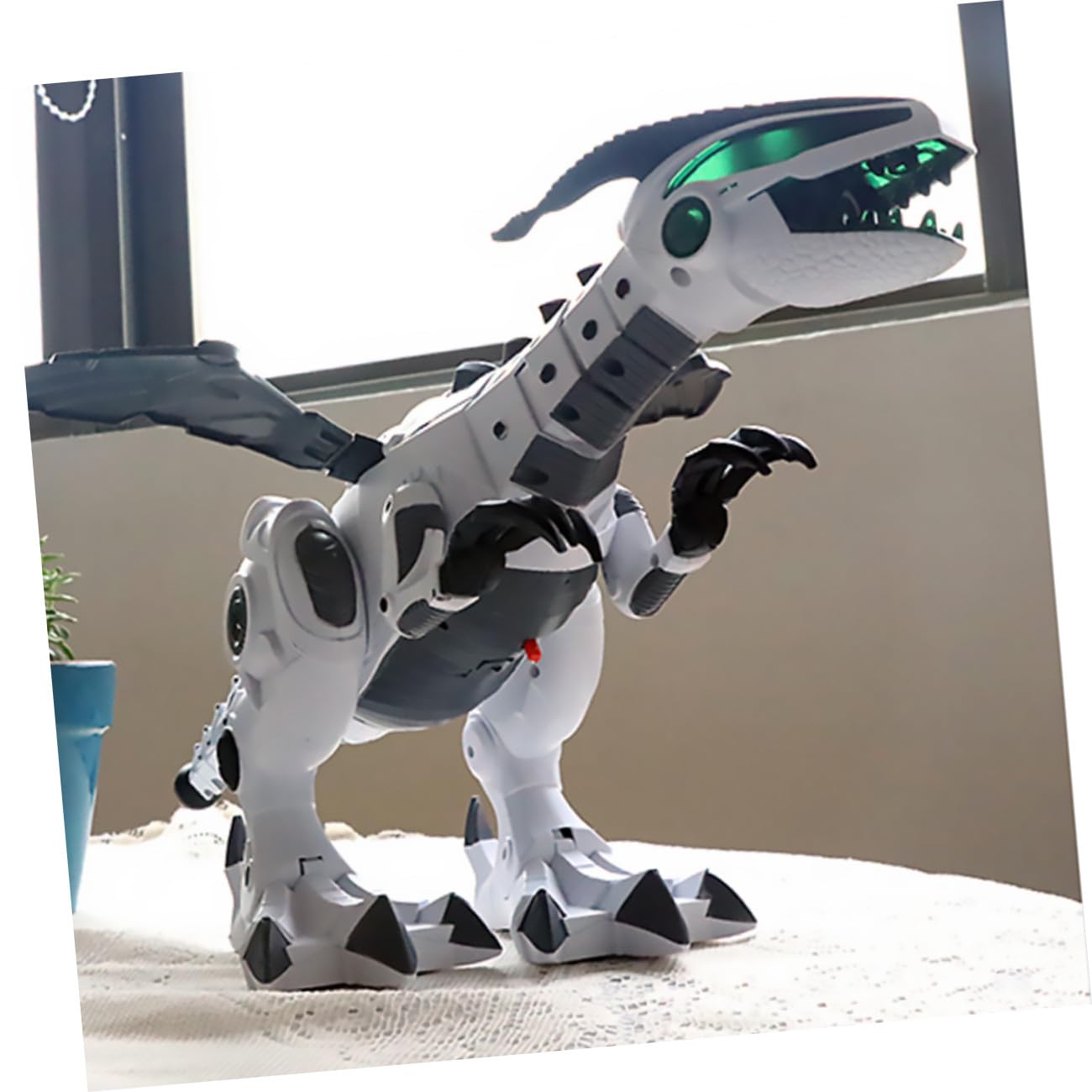 HANABASS Juguete de Dinosaurio Mecánico Eléctrico con Spray y Sonido