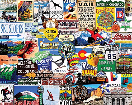 Rompecabezas White Mountain de 1000 piezas: Rocky Icons, 'I Love Colorado', piezas grandes, regalo para adultos y familia, 24" x 30" miniatura 2