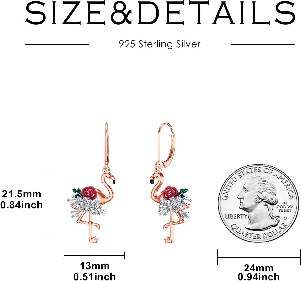 Animal Earrrings Sterling Silver Flamingo/Highland Cow/Mushroom/Dragonfly/Giraffe Jewelry Gifts for Women