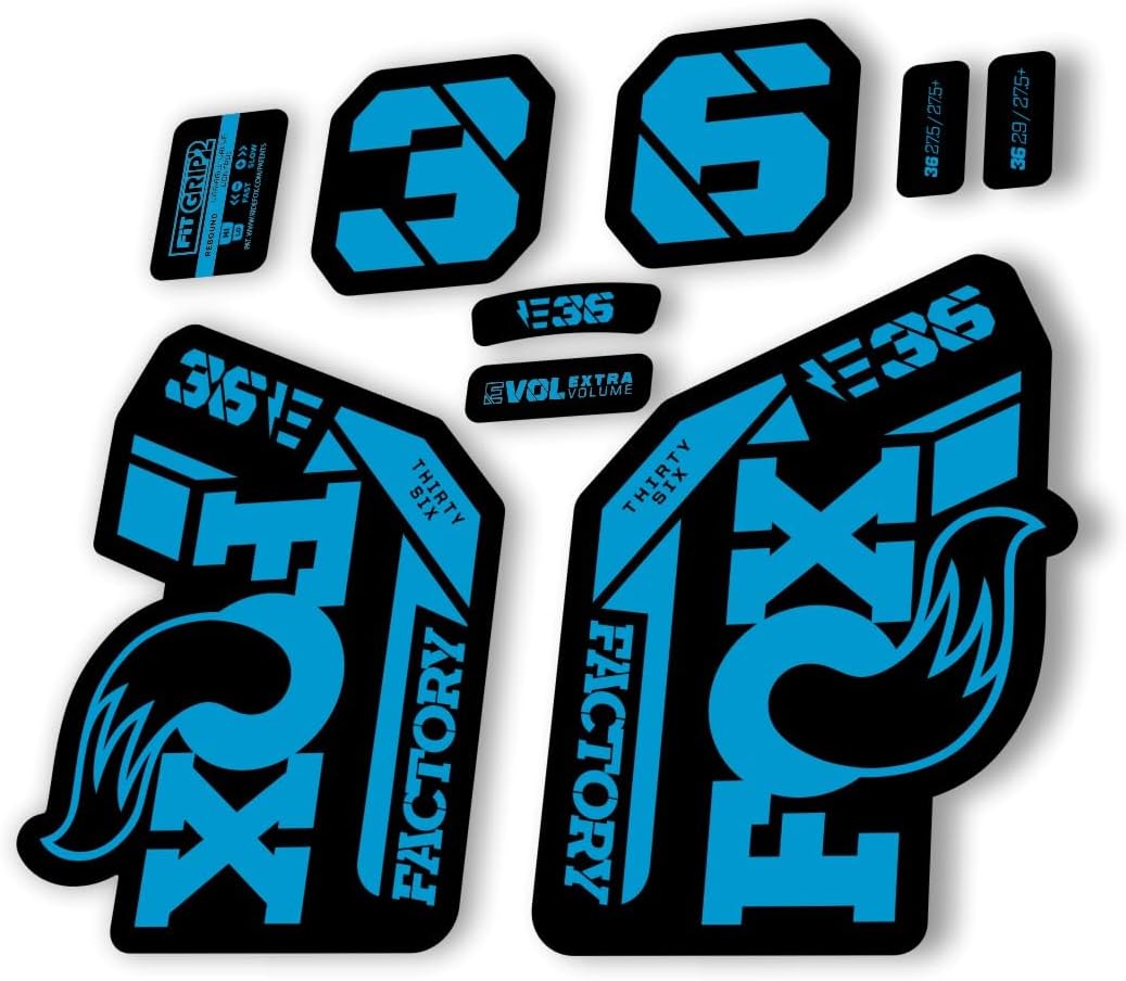 Fork Replacement Decal Sticker Compatibale for Fox 36 2021 E Bike Series Blue (Glossy)