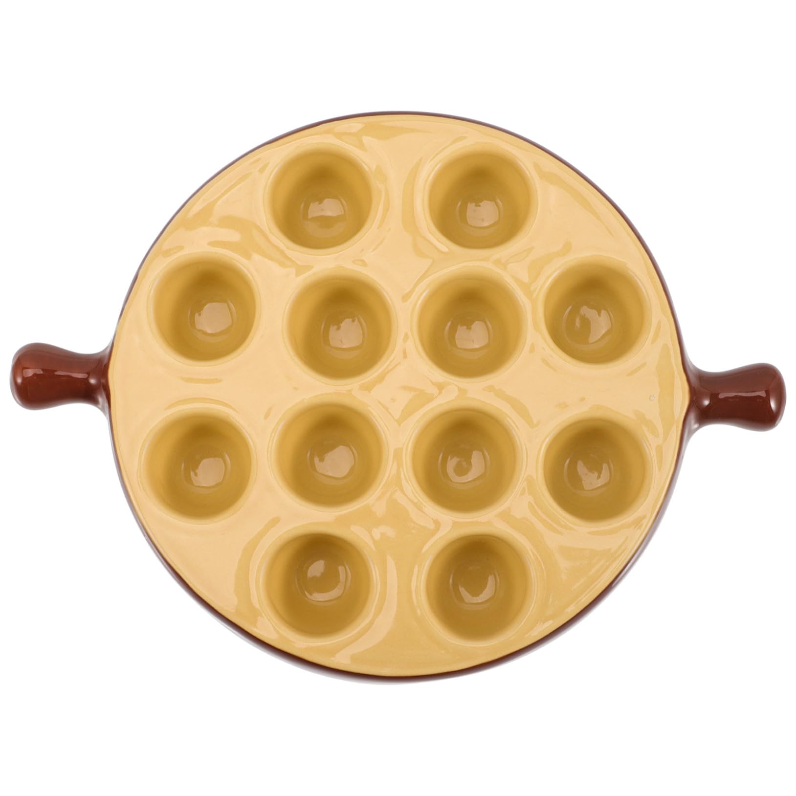 Plat à escargots en céramique 12 trous de 17 cm pour la cuisson traditionnelle au four