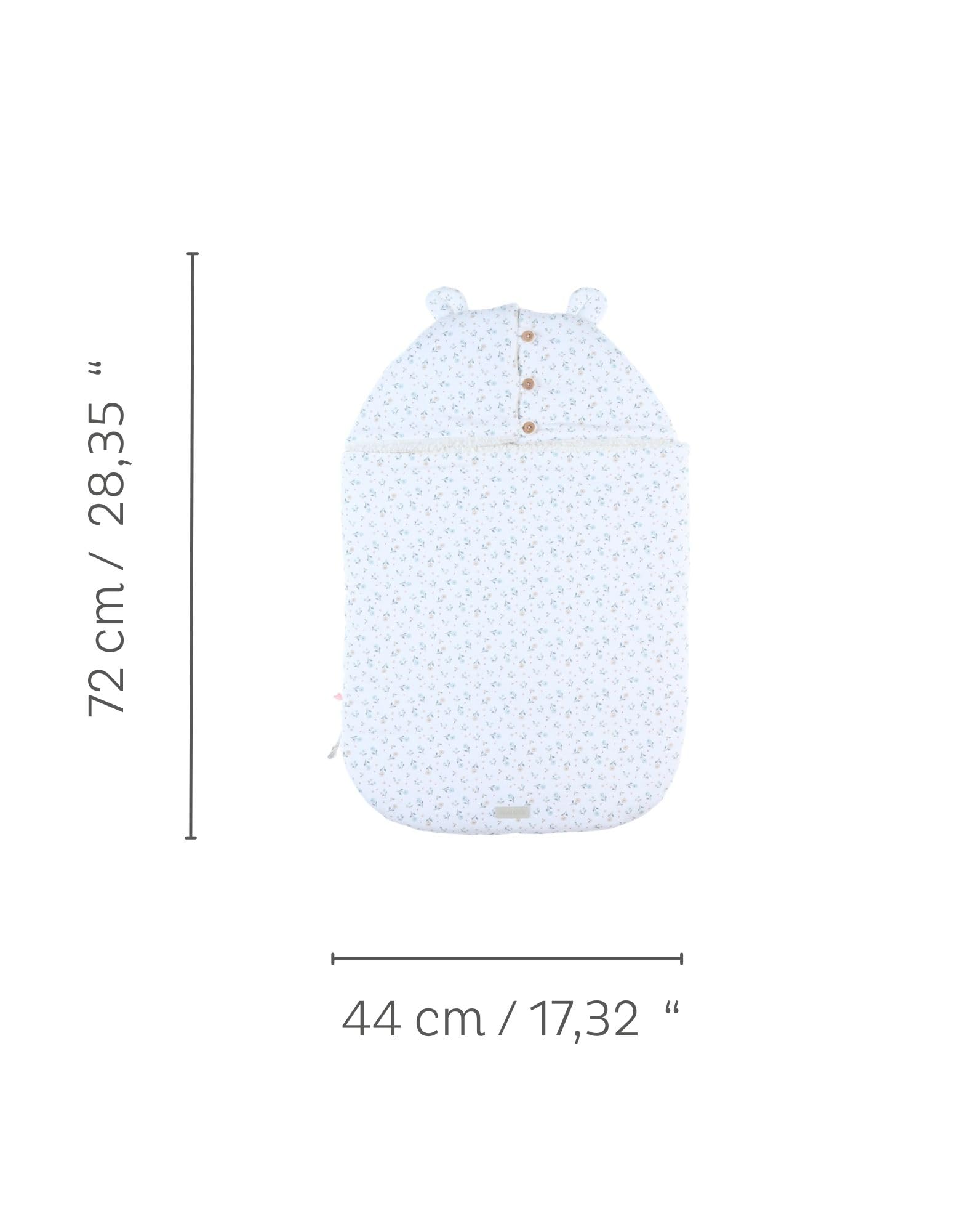NOUKIE'S - Nid d'ange - Sherpa et Jersey - Romance - Mix & Match - pour siège Auto, Poussette