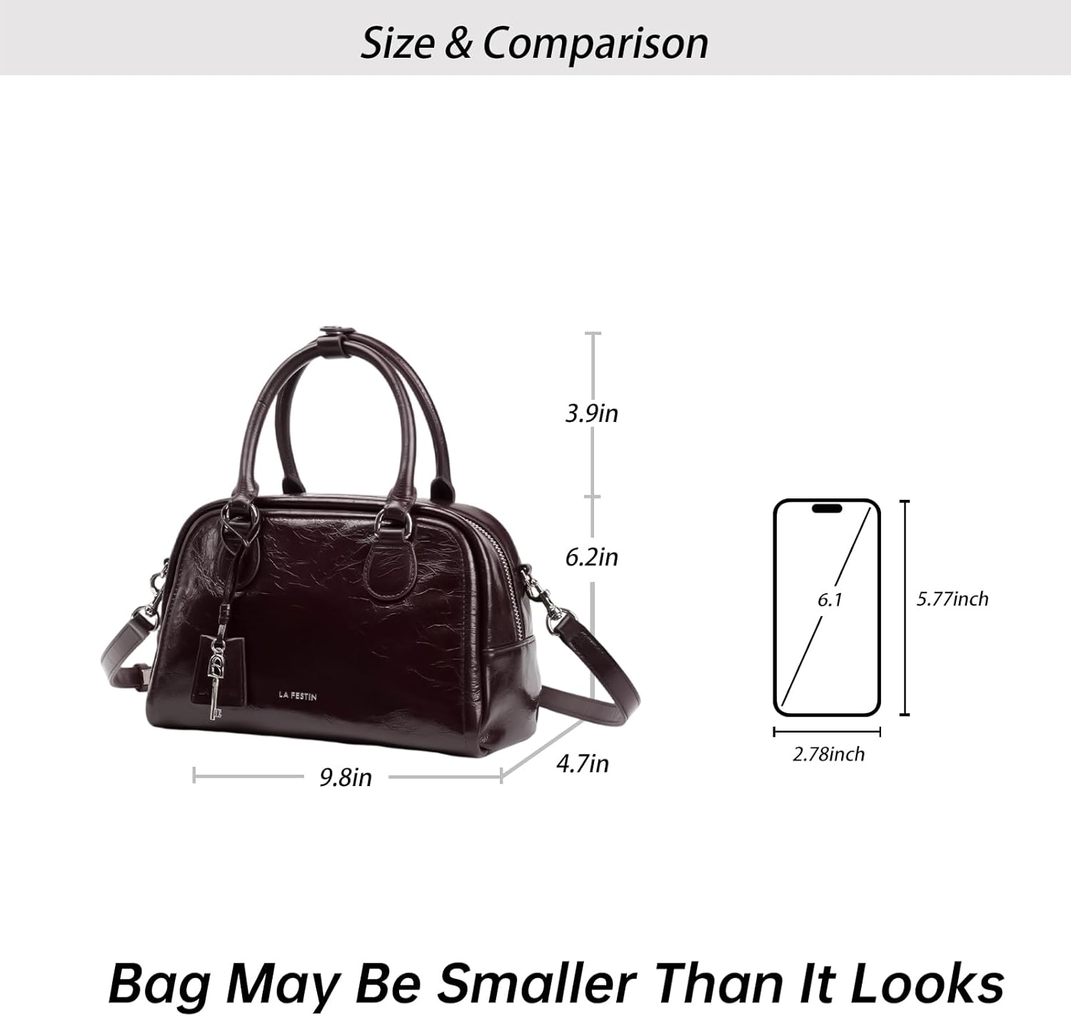 LA FESTIN Handbags for Women, Genuine Leather Cute Purse for Women Trendy, Perfect for Daily Events - Image 5