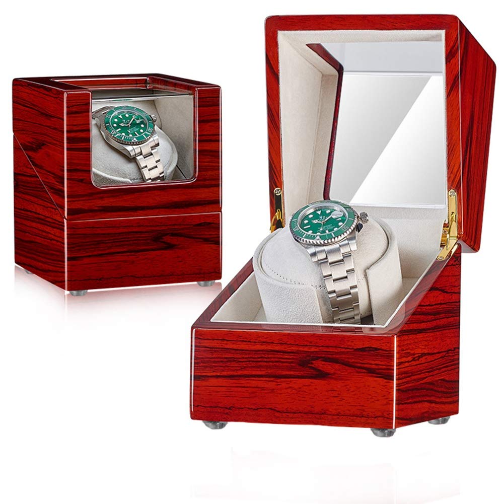 CGCSYZ Watch Winders For 1 Watches Single Automatic Watch Winder With Quiet Motor, 5 Rotation Mode Settings, Suitable For Men's And Ladies Wrist Watch (E)