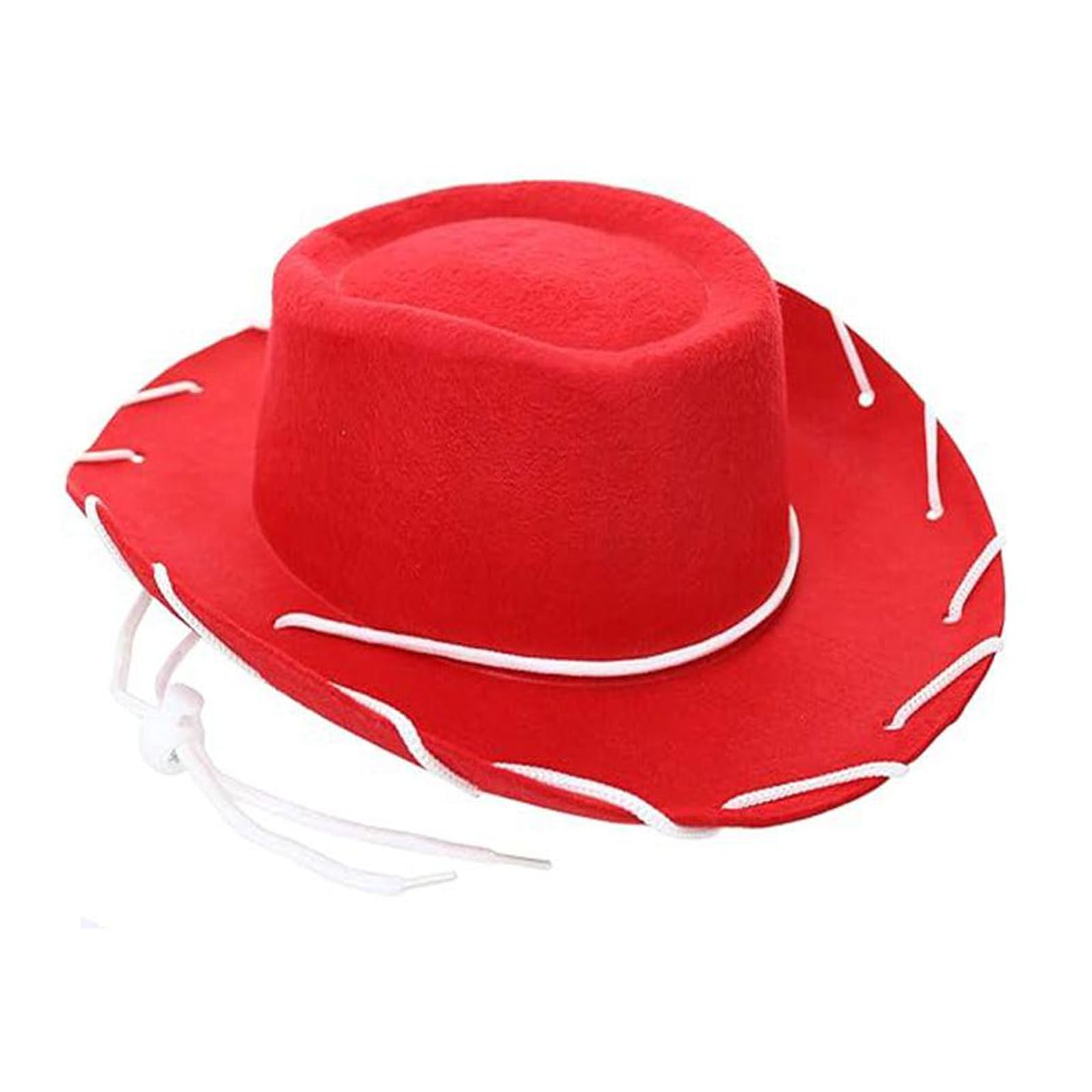 DXPETA 1-Piece Red Cowboy Hat for Adults with Adjustable Chin Strap, Western Fancy Dress Accessory for Cowgirl Hat Costumes, Country Music Festival Outfit and Red Cowboy Hat Costume Accessories
