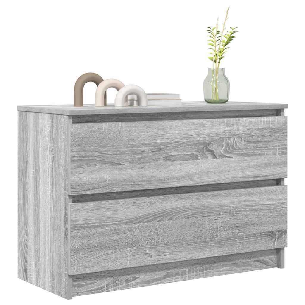 Woonisher Meuble TV Sonoma Gris 80x35x54 cm Bois d'ingénierie Ensemble Meuble TV et Table Basse