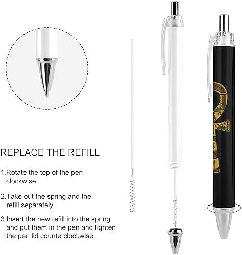 Miniatura 4 de Ankh - Bolígrafo retráctil RBG detallado, bolígrafos de trabajo para oficina y hogar, 1 unidad