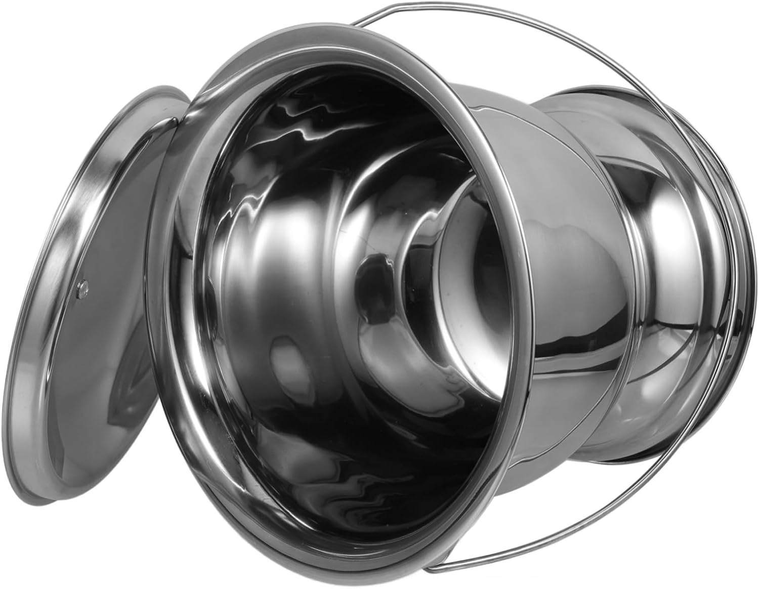 Healeved Covered Children Spittoon Stainless Steel Urinal Bedpans Lid for Home Hospital Use Safe Comfortable