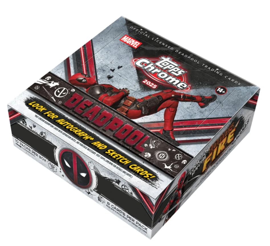 その他 TOPPS MARVEL DEADPOOL CHROME 2025 HOBBY Topps 2025 Chrome Marvel Deadpool Hobby Box, Trading Cards, Look