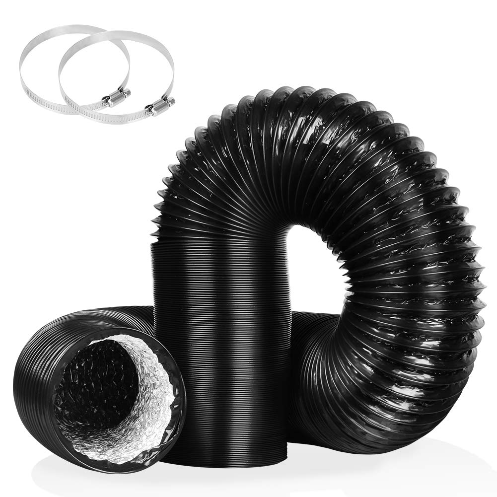 Buy VICKMALL Aluminum Flexible Ducting 4 Inch PVC Air Duct with 2 Clamps Great for Dryer Rooms