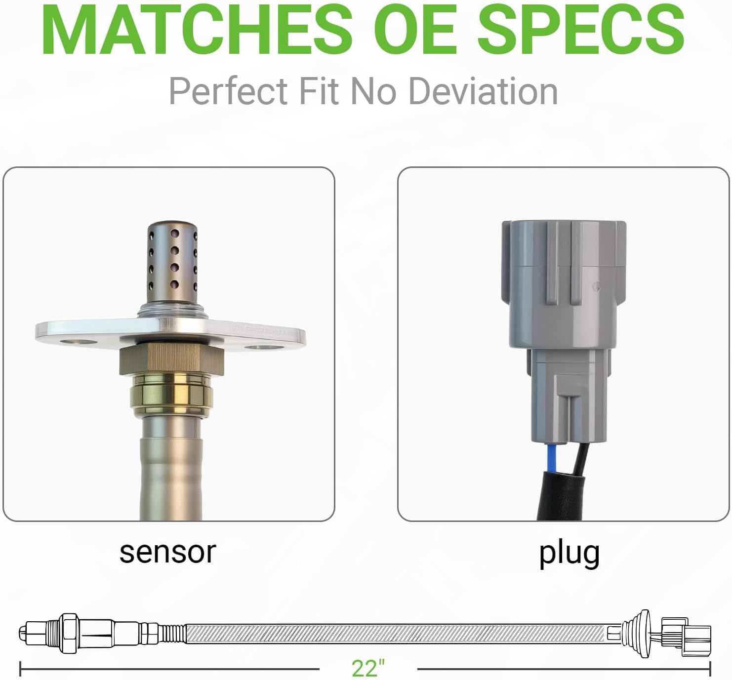 O2 Oxygen Sensor 250-24052 234-4072 Compatible with Toyota 4Runner 1992-1995, Pickup 1992-1995, Previa 1991-1995, 2.4L 3.0L, Replace# 89465-28070 25024052 2344072 8946528070 Upstream or Downstream