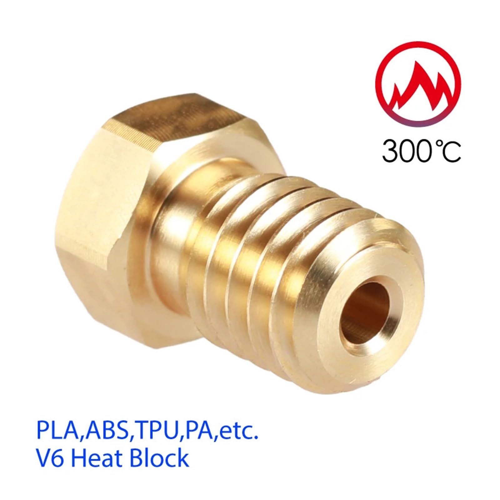 DEBLAN Messing V6 Düsen für 3D-Drucker Hotend-Düse (Größe: 4 Stück 0,4 mm)