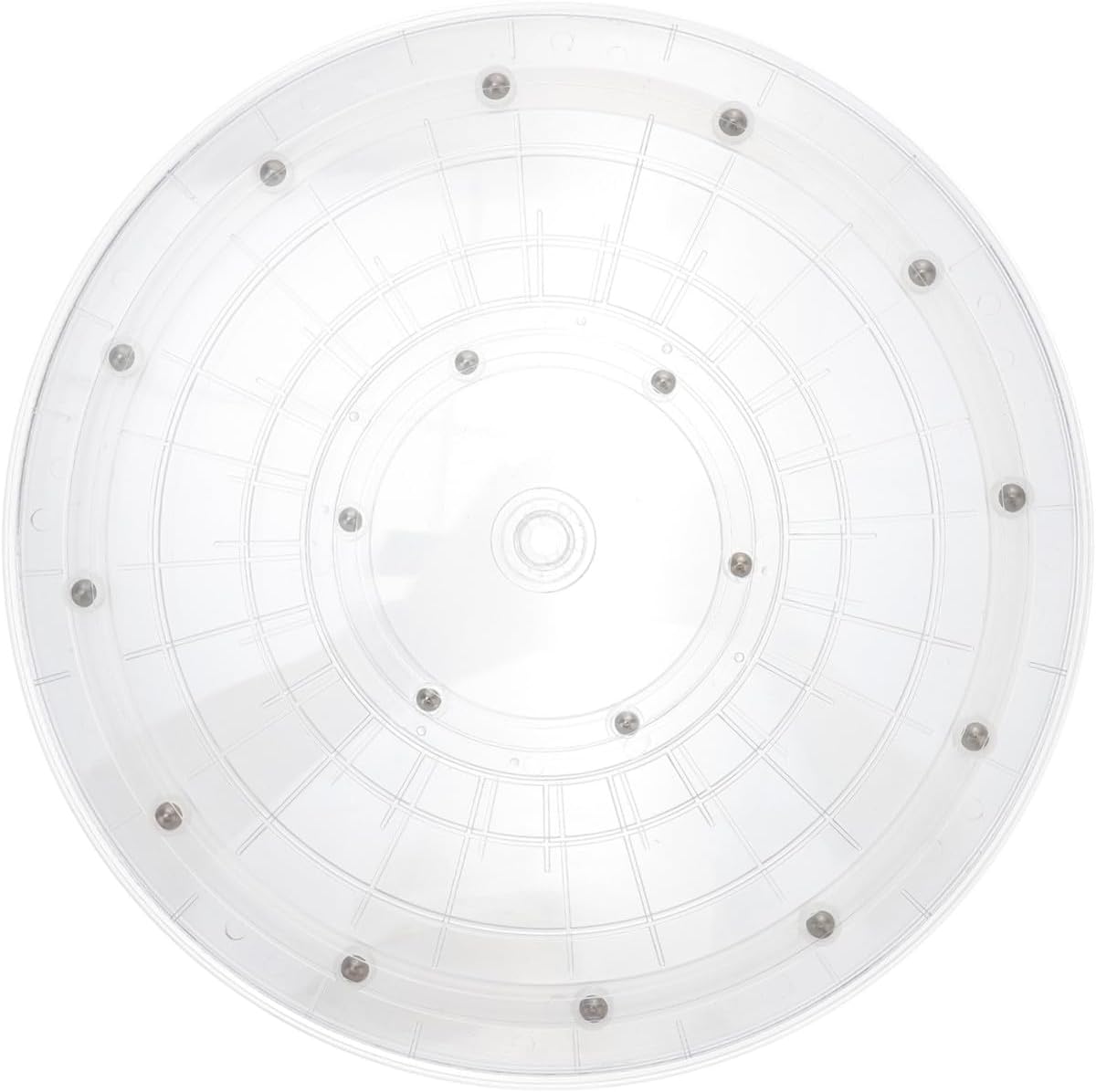 LABRIMP 12-inch Acrylic 360-degree Rotating Turntable Plate, Round Lazy Susan Organizer for Kitchen Pantry Spice Rack and Cabinet Storage