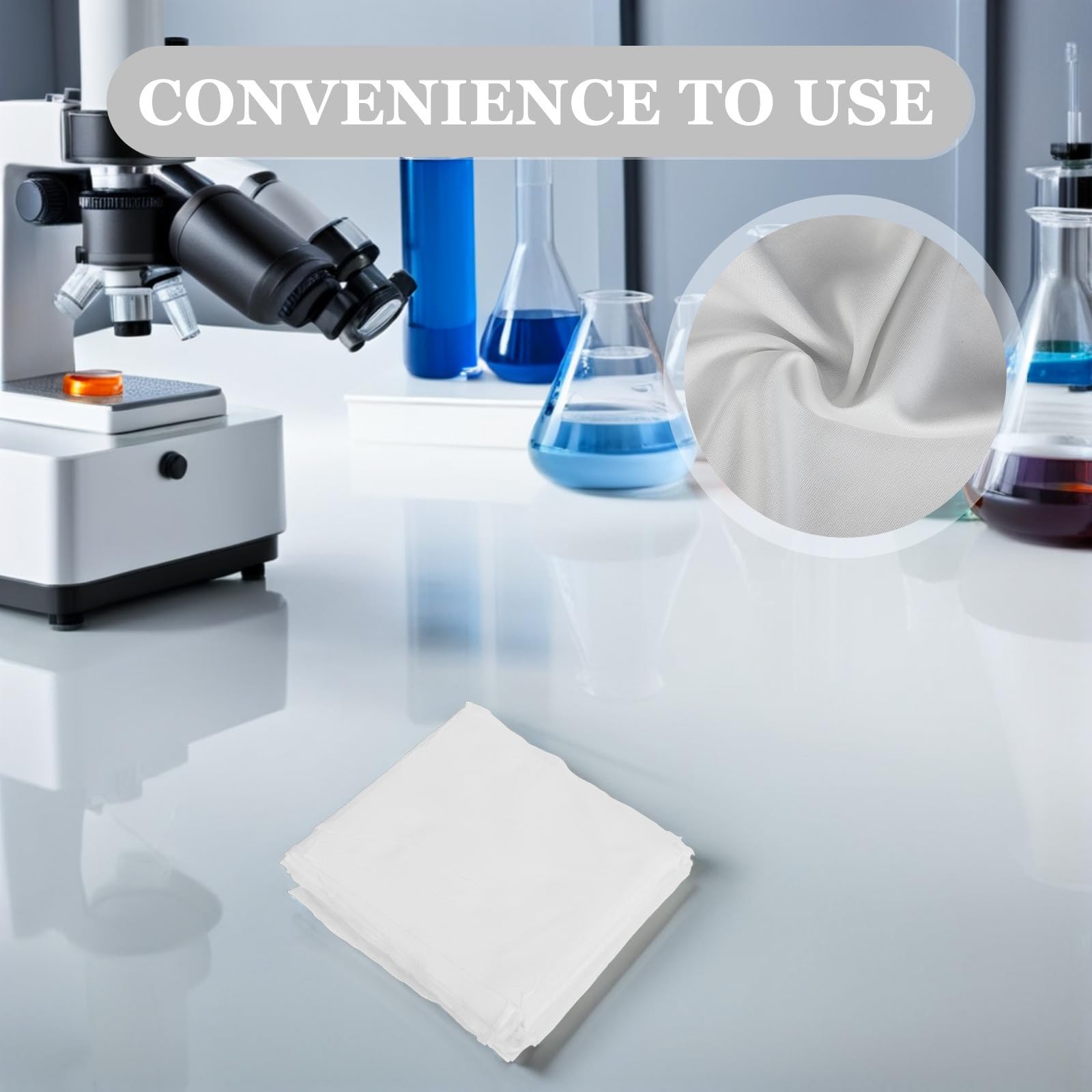 SHINEOFI 100 Pezzi Panni Antistatici in Poliestere per Rimozione Polvere Sicura su Superfici Delicate 6x6 Pollici per Assemblaggio Computer e Semiconduttori