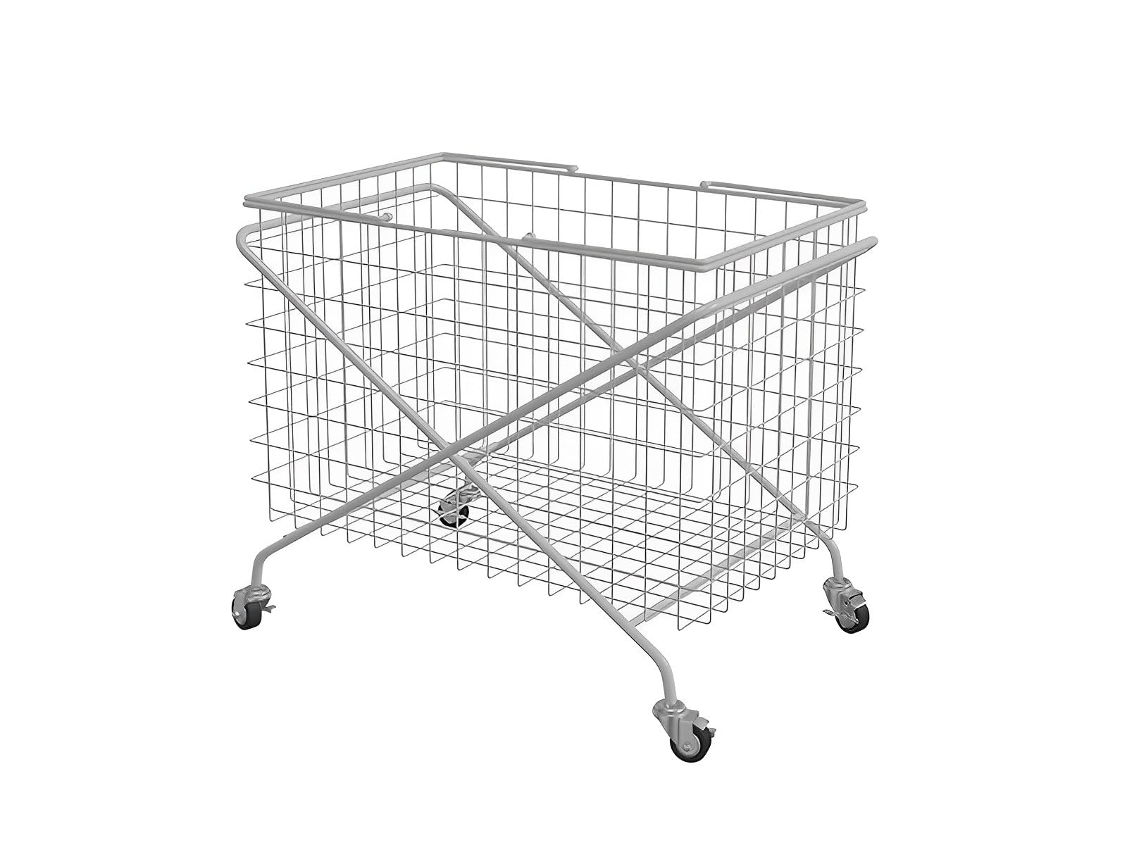 Carrello portabiancheria in Metallo, Cesto portabiancheria con Ruote, Cesto portabiancheria Rimovibile, Carrello portaoggetti di Piccole Dimensioni per Indumenti sporchi o movimentazione di
