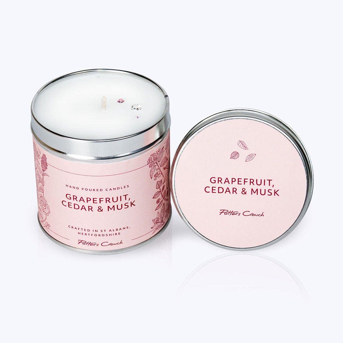 Potters Crouch Pink - Grapefruit, Cedar & Musk Candle