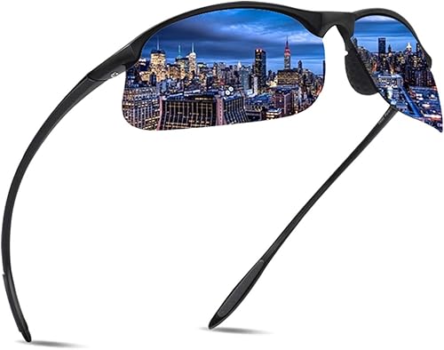 JULI - Lentes de sol deportivos polarizados para hombres y mujeres, marco irrompible Tr90 para correr, pescar, béisbol, conducir, MJ8002