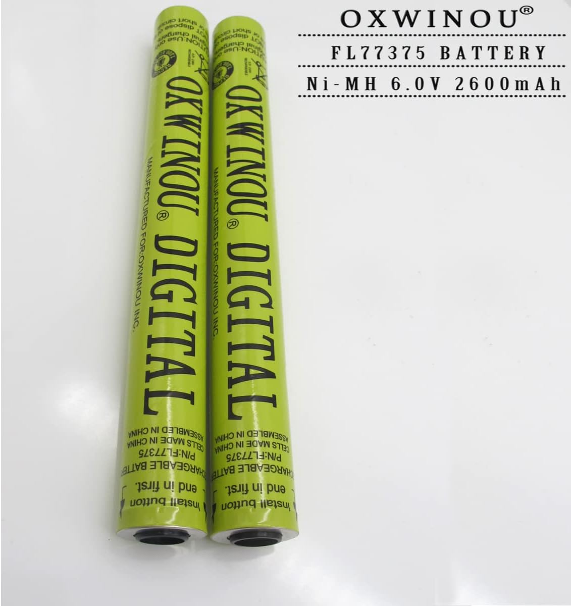 77375 Battery Compatible with STREAMLIGHT FLASHLIGHTS 77375 77175 9926J SL20LP SL20L SL20XP-LED 6V 2600mAh NiMH Battery Stick(2-Pack)