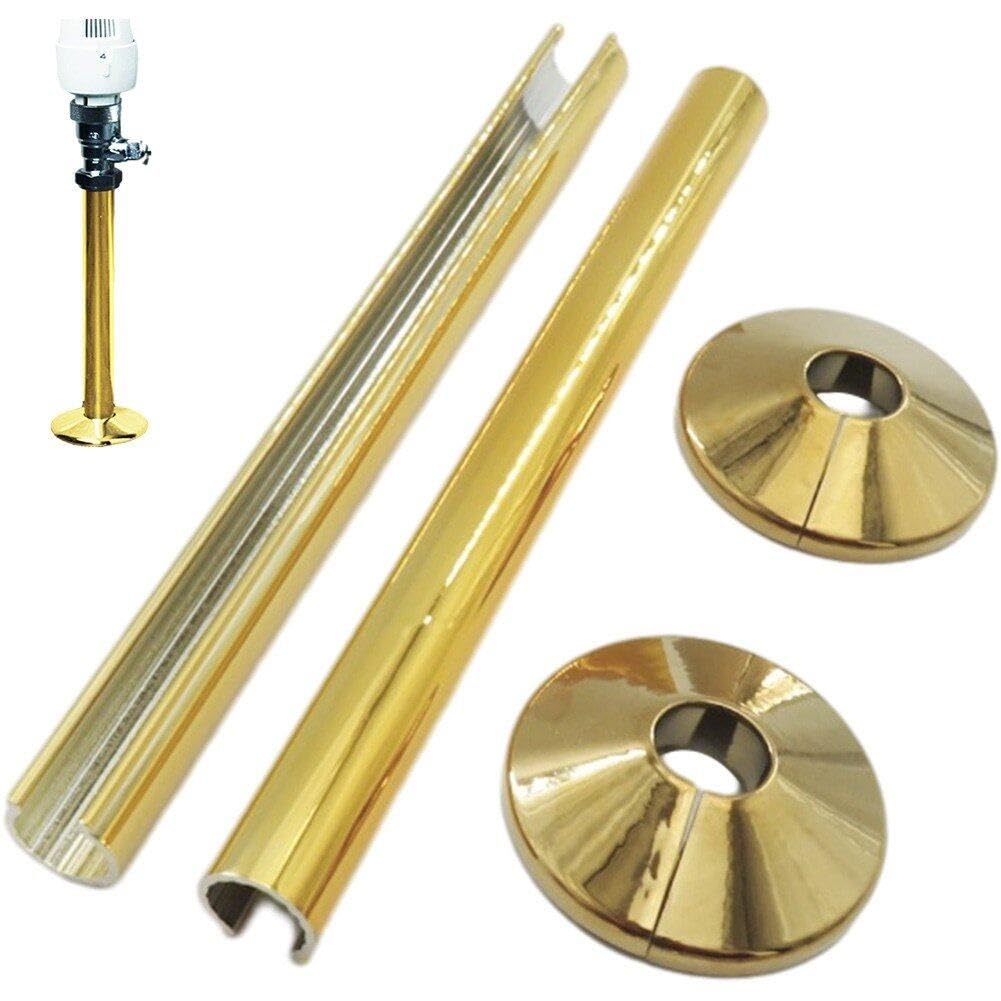 Abbdbd 2pcs Radiator Pipe Covers Reusable Radiator Pipe Covers Plastic Radiator Pipe Sleeve Covers with Collars for Home Kitchen Bathroom