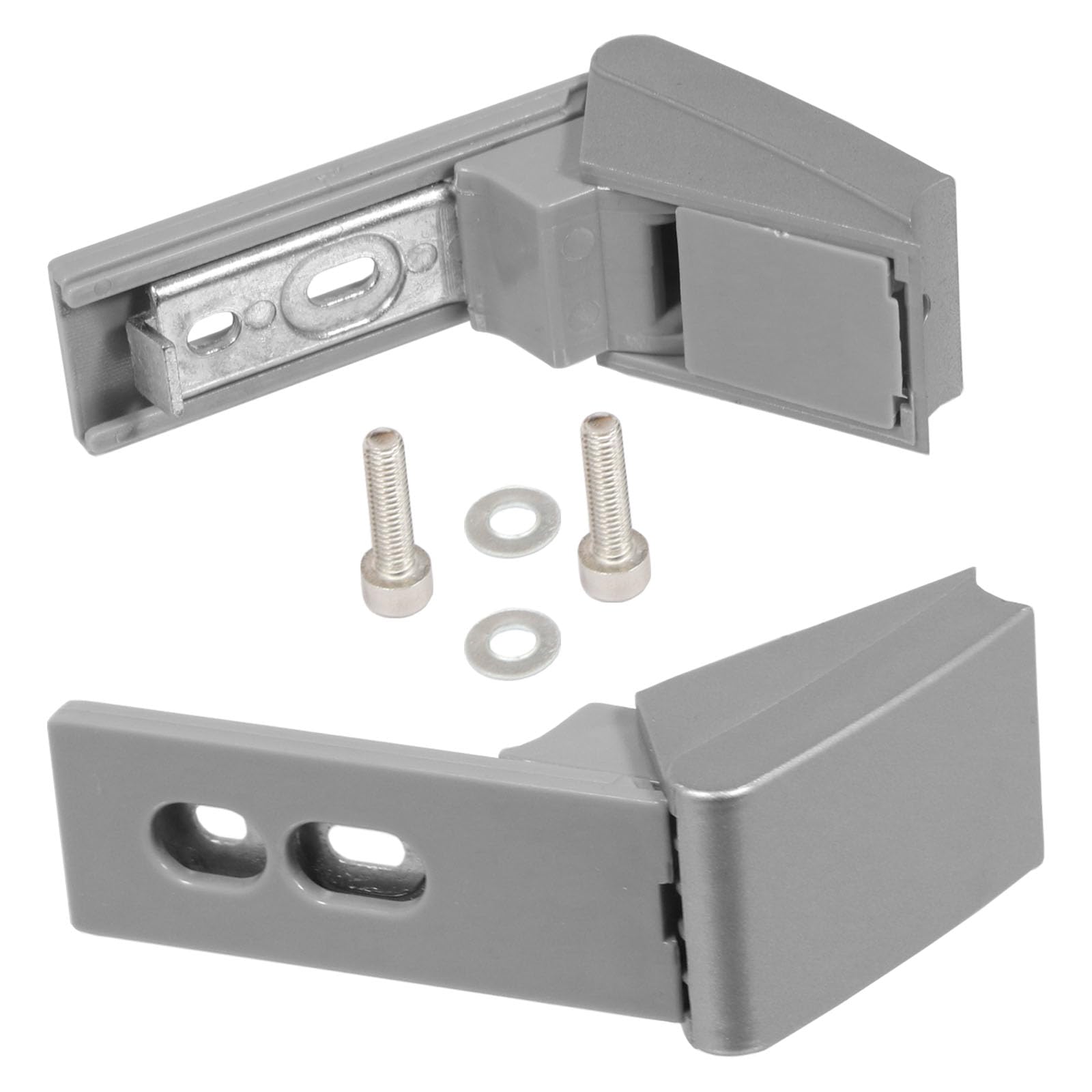 Spares2go Silver Door Hinges Repair Kit Pair For Liebherr Fridge Freezer