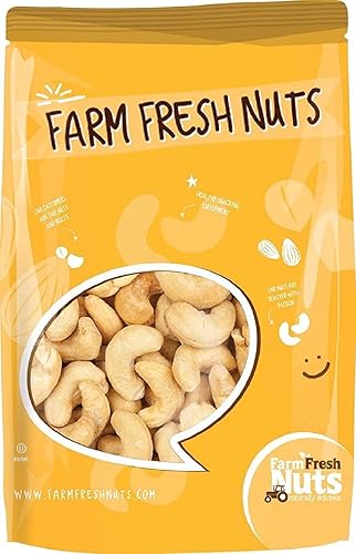 Anacardos recién asados sin sal 1 libra - Sabor sureño saludable - lote pequeño asado - naturalmente delicioso perfectamente crujiente - marca de