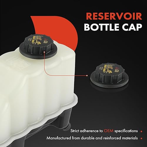 Miniatura 5 de A-Premium Tanque de expansión de recuperación de desbordamiento de refrigerante del motor con tapa compatible con Ford F-250 Super Duty, F-350 Super