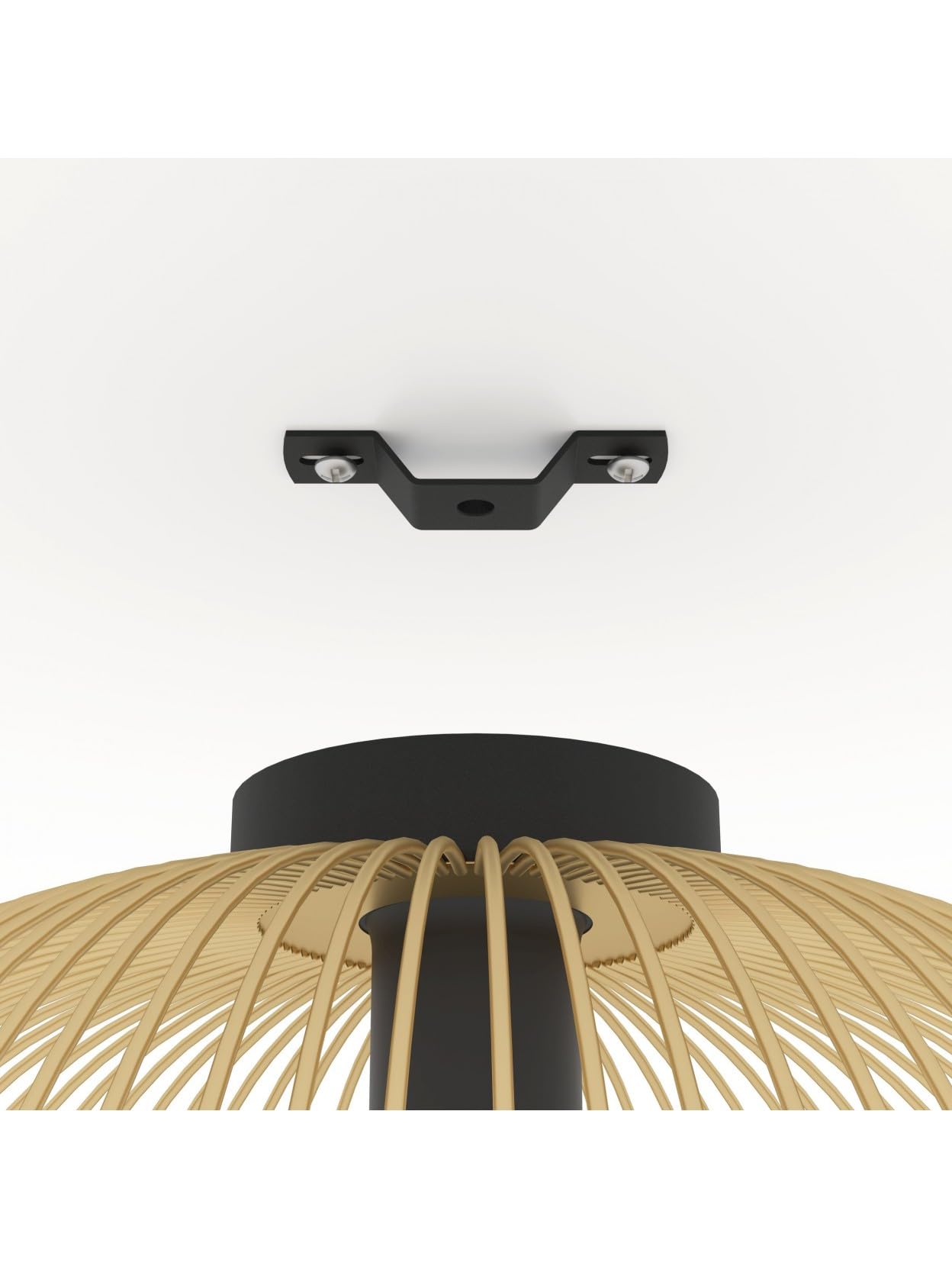 Generico Plafón de techo moderno diseño negro y dorado, 1 luz GL1648 para cocina, salón, salón, entrada, dormitorio, pasillo.