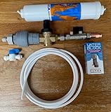 Cool Products Mains Fed Water Cooler Installation Rail (POU) - Install Kit with DCV, Waterblock and Reset Device, Pressure Reducing Valve, Shut Off, Water Filter, and 1/4" OD Tubing