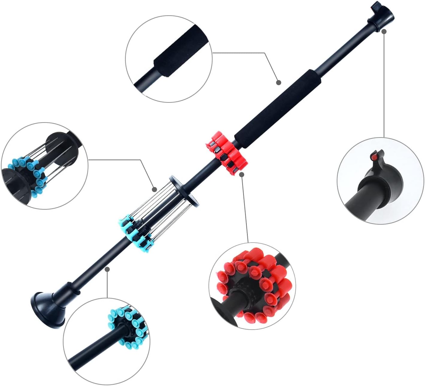 Sporting Blowgun 18 Inch .40c with 24 Polymer Darts with Tactical Peep Sight Black Blow Gun 18 Inch