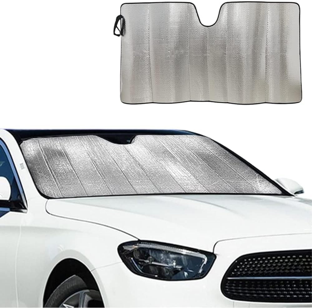 Woniyal Car Windscreen Sun Shade for SEAT Ateca Cupra KH7 2017-2024, Folding Foil Sun Shade Car Windscreen Car Windscreen Cover Keep Vehicle Cool,140 * 70cm