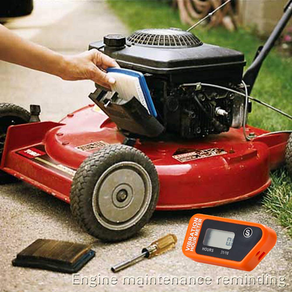 Numérique Vibration Compteur d'Heure Complet Imperméable À L'eau Réinitialisable Vibration Compteur d'Heures Sans Fil pour Toutes Vibrantes Machine Moto Snowmobil ATV Bateaux Générateurs