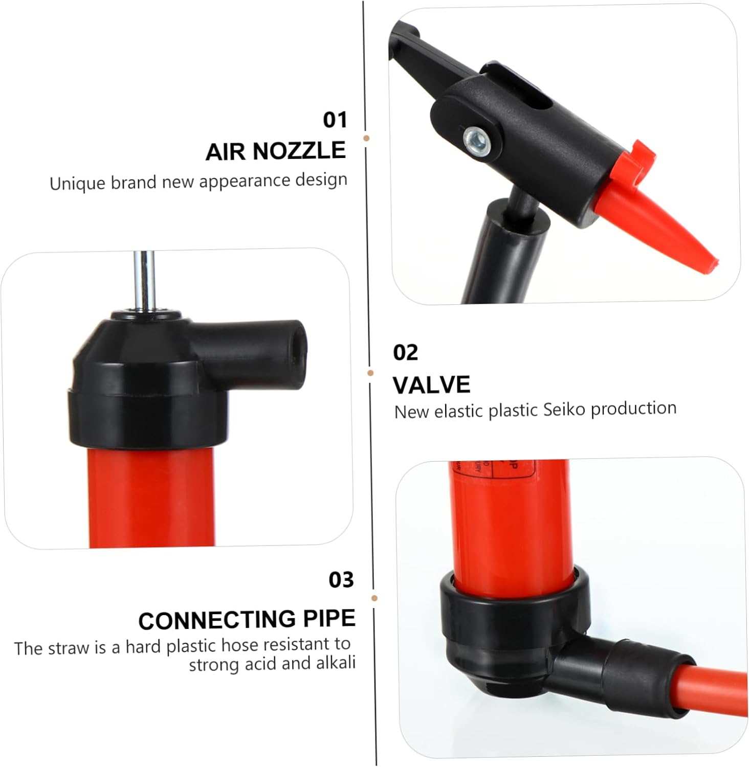 Automotive Oil Pumps Fuel Siphon Pump Extra Hose Lightweight Hand for Quick Oil Absorption Fuel Transfer