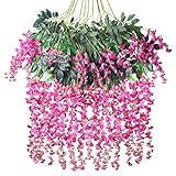 【Paquete】 1 Paquete incluido: 12 PCS * 3 ramas de vides artificiales de glicina.