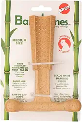 JAMBO PET | Osso Mordedor Para Cachorro | Bamboobone T | Fortalece Dentes E Musculatura Bucal | Resistente | Feito em Bamboo| Sabor Frango | Tamanho Médio
