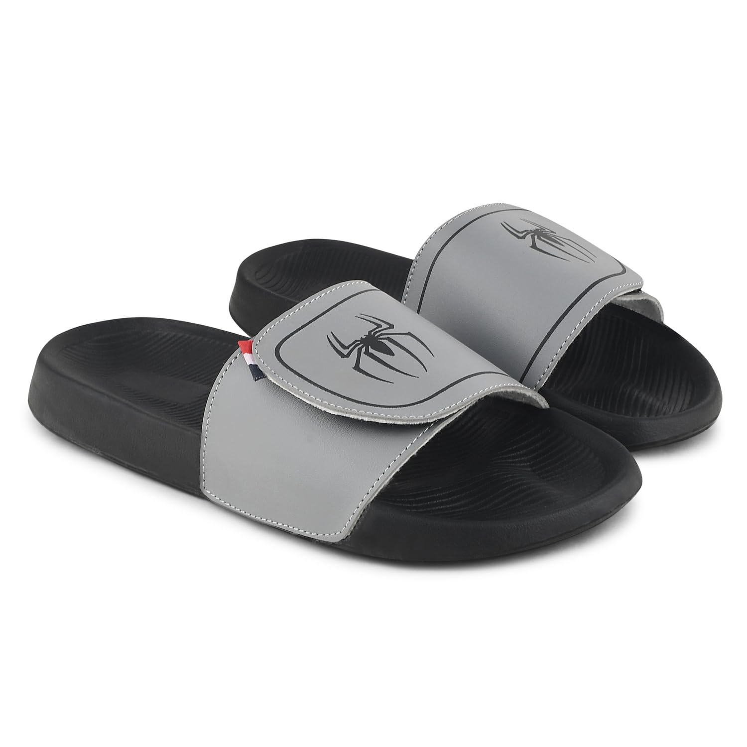 pery-pao Sliders Mens White, Black, Grey, Sky blue Design Toxic, Spider, Dope, Panda Printed Flip Flop & Slippers-picture-26