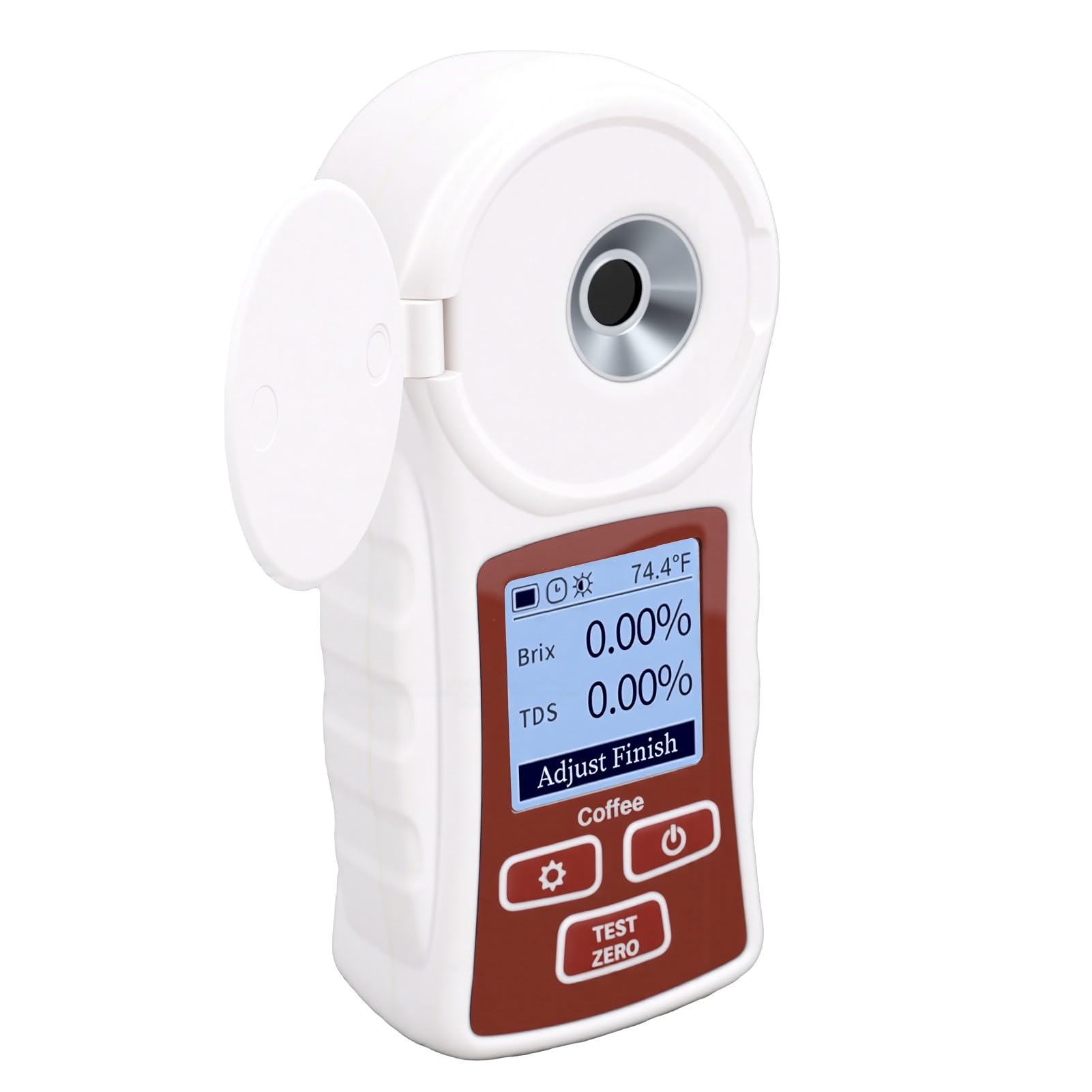 Annadue Refractómetro Digital TDS con Medidor ATC de Brix de café 0-22% ±0,2% Recargable para Extracción de café, Prueba de Triple Parámetro con Compensación Automática de Temperatura, Prisma Sellado