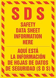 SDS Safety Data Sheet Information Here Sign, Bilingual - 7