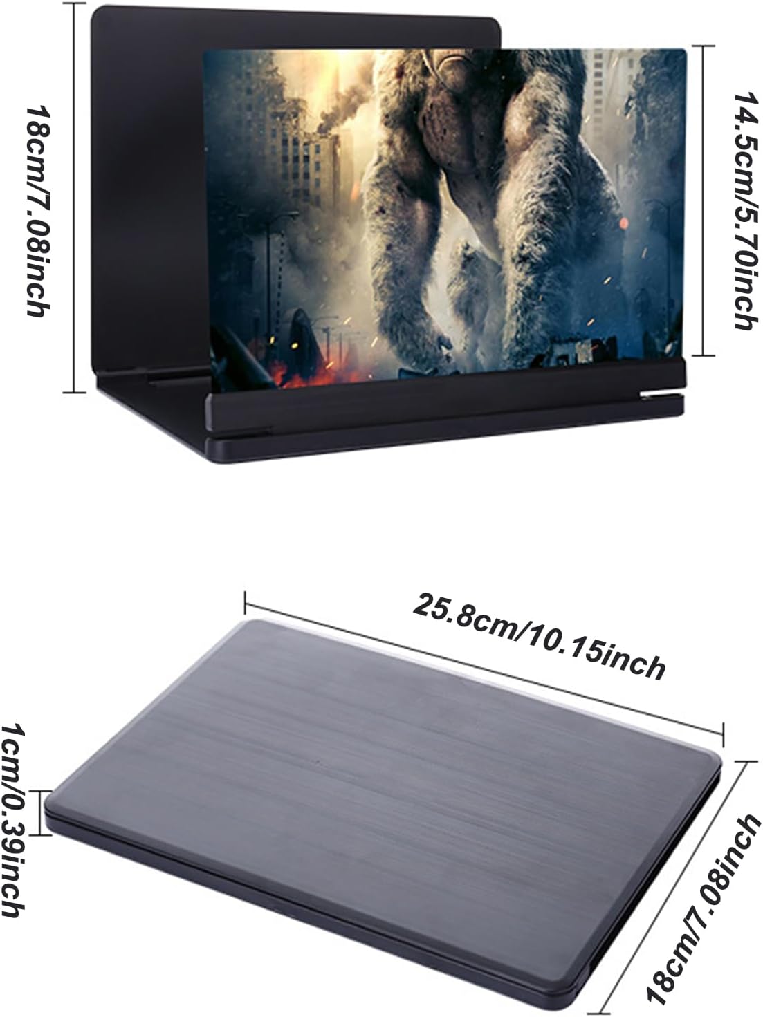 Phone Stand Amplifier: Ultra-thin Mobile Screen Magnifier, ABS Acrylic Projector for Movies, Videos, Business Trips, Home Dorm Use, Portable Design Easy to Tran