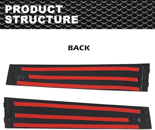 Miniatura 2 de Moldura de ventana de la puerta trasera izquierda y derecha Aplique de pilar B compatible con Jeep Grand Cherokee 2011-2019