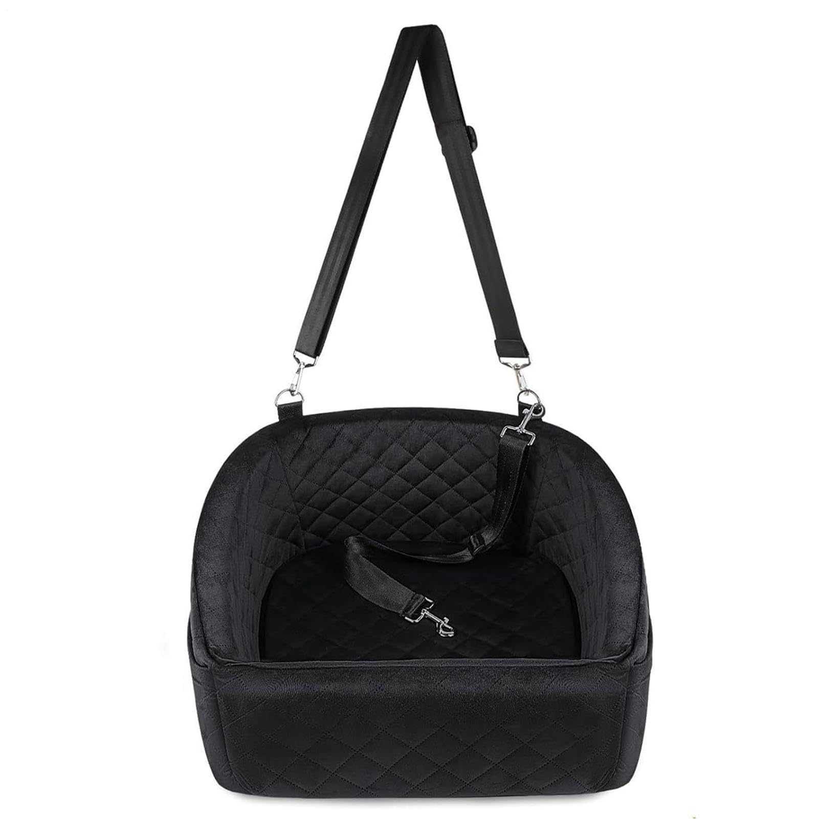Silla de viaje para perros - asiento para mascotas, cojín para cachorros, cuna elevada | Cesta de seguridad para vehículos, portador de mascotas, perfecta para SUV Sedan RV Road Trip Urban Camping