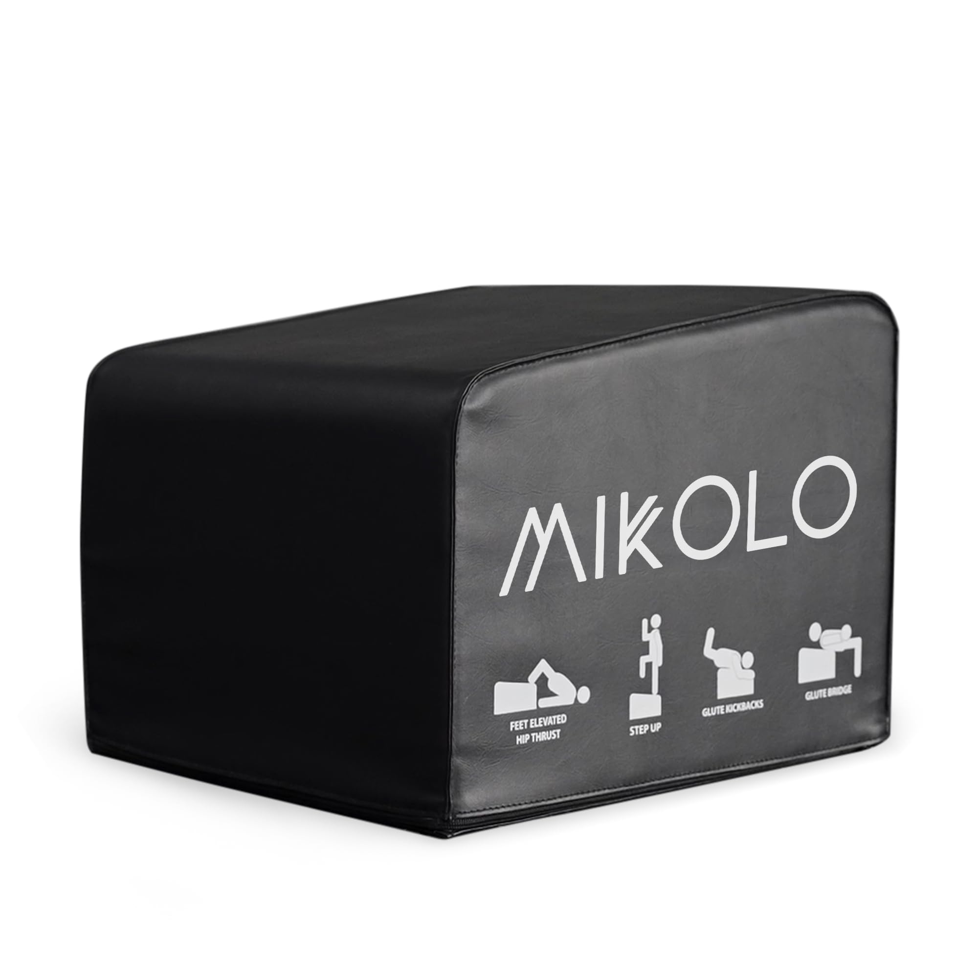 Mikolo Hip Thrust Bench, Hip Thrust Machine at Home for Glute Bridge, Multi-Functional Hip Thrust Box with Non-Slip, Glute Workout Equipment, 700LB Load Capacity, Core & Ab Strength Training (Medium)