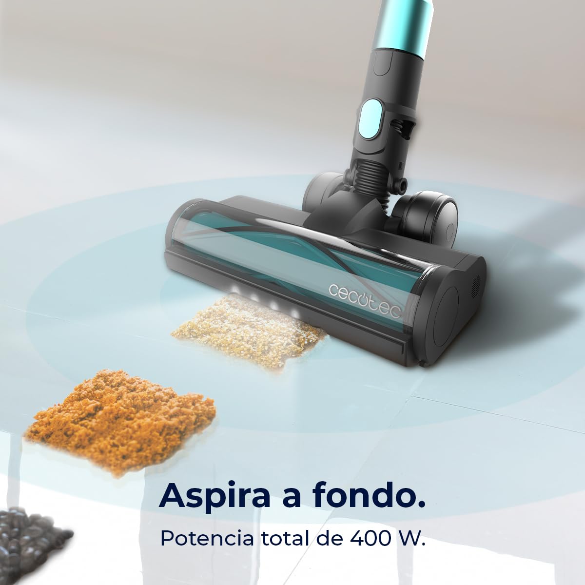 Cecotec Scopa Elettrica senza Fili Conga Rockstar 2500 Thunder Pet Flex. 400W, 120AW, Autonomia 65min in Eco, Spazzola Antigroviglio, Tubo Flessibile, Spazzola Animali, Accessori Mobili e Angoli