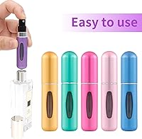 Vista 3 de MEIPO Botella de perfume de viaje recargable, mini atomizador de fragancia, estuche portátil para bomba de aroma, botellas de spray para viajes