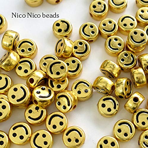 Amazon | Craft Tamago 【約10g】スマイル ニコちゃんマーク ビーズ 約