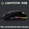 Logitech G G102 Wired Gaming Mouse, LIGHTSYNC RGB Lighting, 8,000 DPI, 6 Programmable Keys, Black